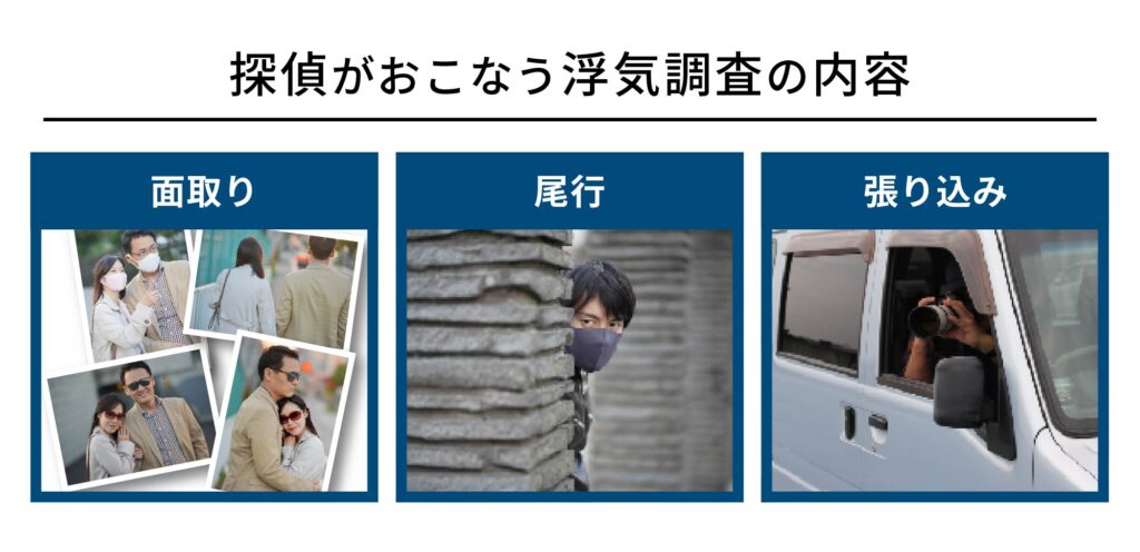 探偵がおこなう浮気調査の内容