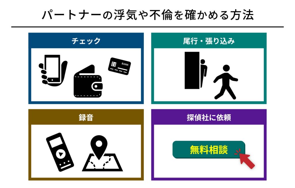 パートナーの浮気や不倫を確かめる方法