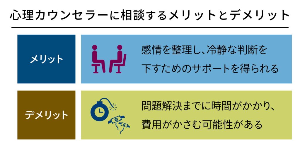 心理カウンセラーに相談するメリットとデメリット