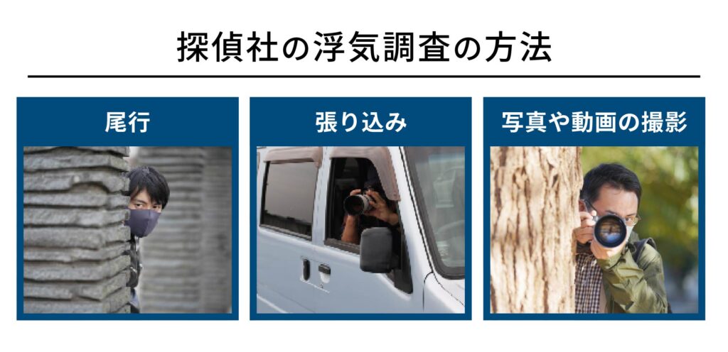 探偵社の浮気調査の方法